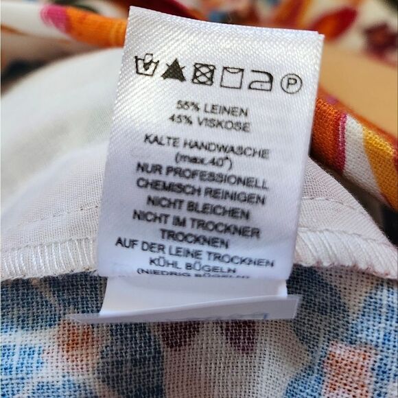 NEW Joie Women's Floral Belted Wide Leg Crop Pants Colorful Linen Blend US 2 NWT - Picture 9 of 9